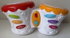 Fat Brain Toys Beat Bop Bongo Musical Interactive Toy Used Works Great Music