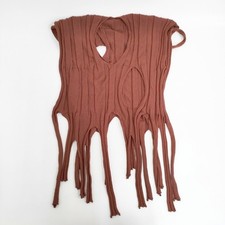 JURGEN LEHL Plain Hole Scarf stole Brown 5-1014T  