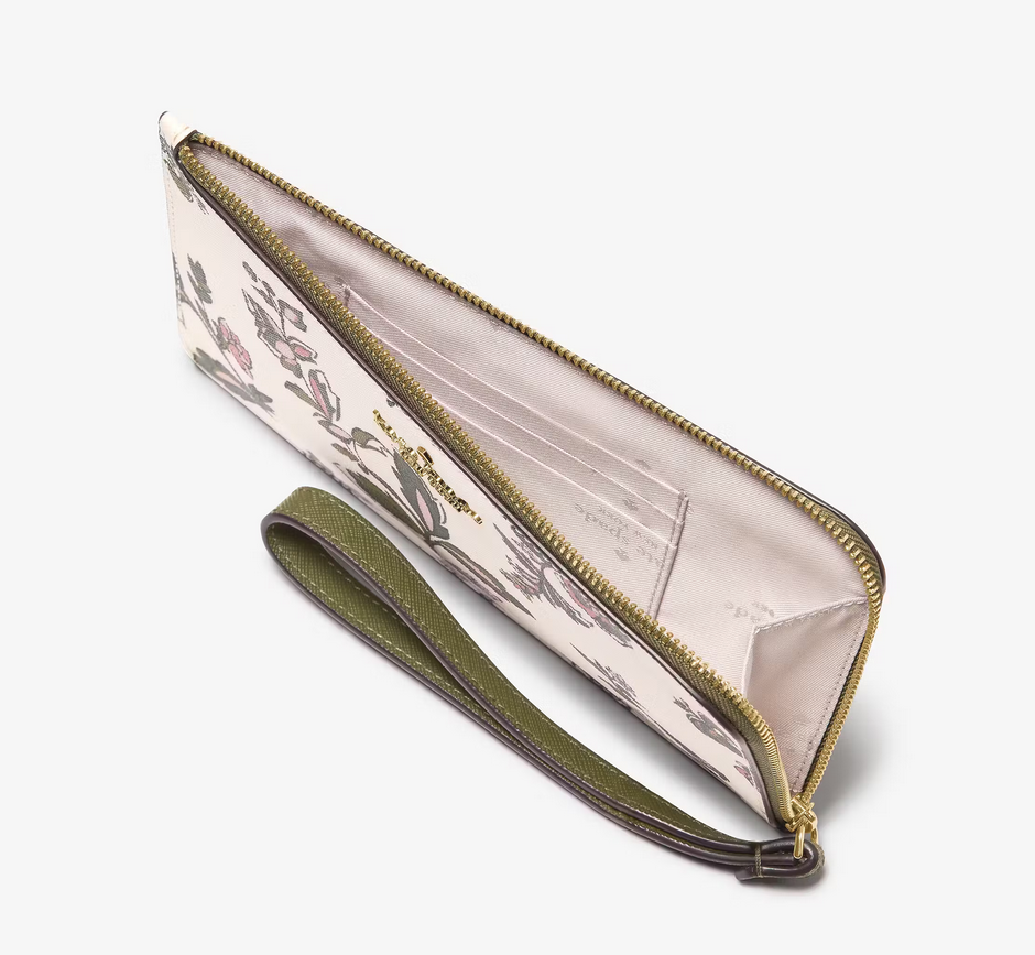 Kate Spade New York Lucy Fall Floral Medium L-zip Wristlet Clutch