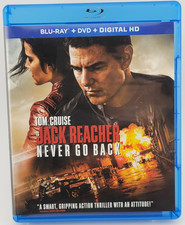 Jack Reacher Never Go Back Blu-ray DVD Tom Cruise Cobie Smulders 2016 PG-13