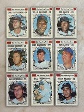 1970 Topps Sporting News All Star (9) Card Lot: Yaz McCovey Carew Robinson Juan