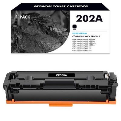1PK Black CF500A 202A Toner Fits for HP Color LaserJet Pro M254dn M254nw Printer