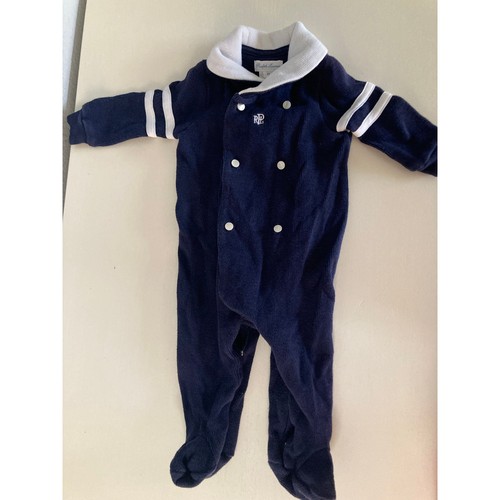 Ralph Lauren Navy Blue & White Sailor Double-Breasted Coverall Size 6 months - Picture 1 of 8