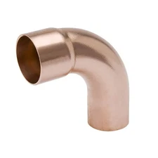 Mueller W2847 90-Degree Street Elbow 1" UNS C12200 Copper 700 PSI 250 F Soldered