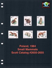 $3.80 Scott Value - 1984 POLAND Beavers Otters Wildlife European CV MNH NH UMM