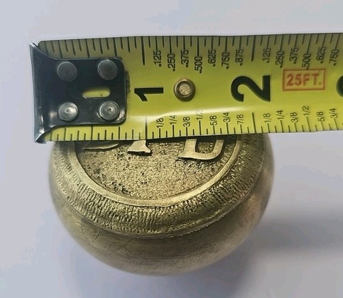 Antica maniglia in ottone goffrato "DFD" Detroit vigili del fuoco circa fine 1800 - Foto 14 di 15