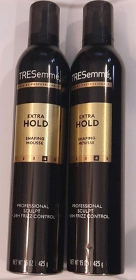 2 Count TRESemmé Extra Hold Shaping Hair Mousse 24H Frizz Control 15 oz