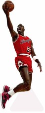 Michael Jordan Slam Dunk 6ft 8in Life Size Standee Chicago Bulls Cutout
