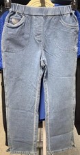 Quacker Factory Dream Jeannes Pull-on Straight Leg Crop Pants Size XXS