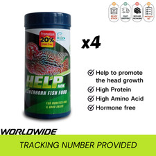 4x 100gm CZ Help Kok Flowerhorn Fish Food For Monster Kok  Good Shape NEW