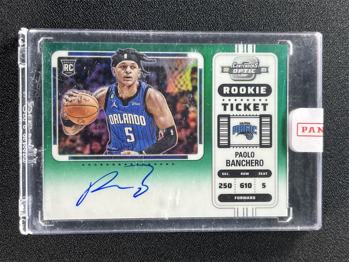 2022-23 Panini Contenders Optic Paolo Banchero #118 Variation Green Auto RC /75