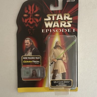 Hasbro Star Wars Episode I The Phantom Menace Qui-Gon Jinn 1998 Figure Chip