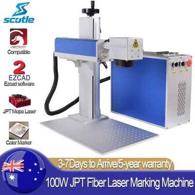 Scotle 100W JPT Mopa Fiber Laser Marking Machine Metal Color Marker Engraving AU