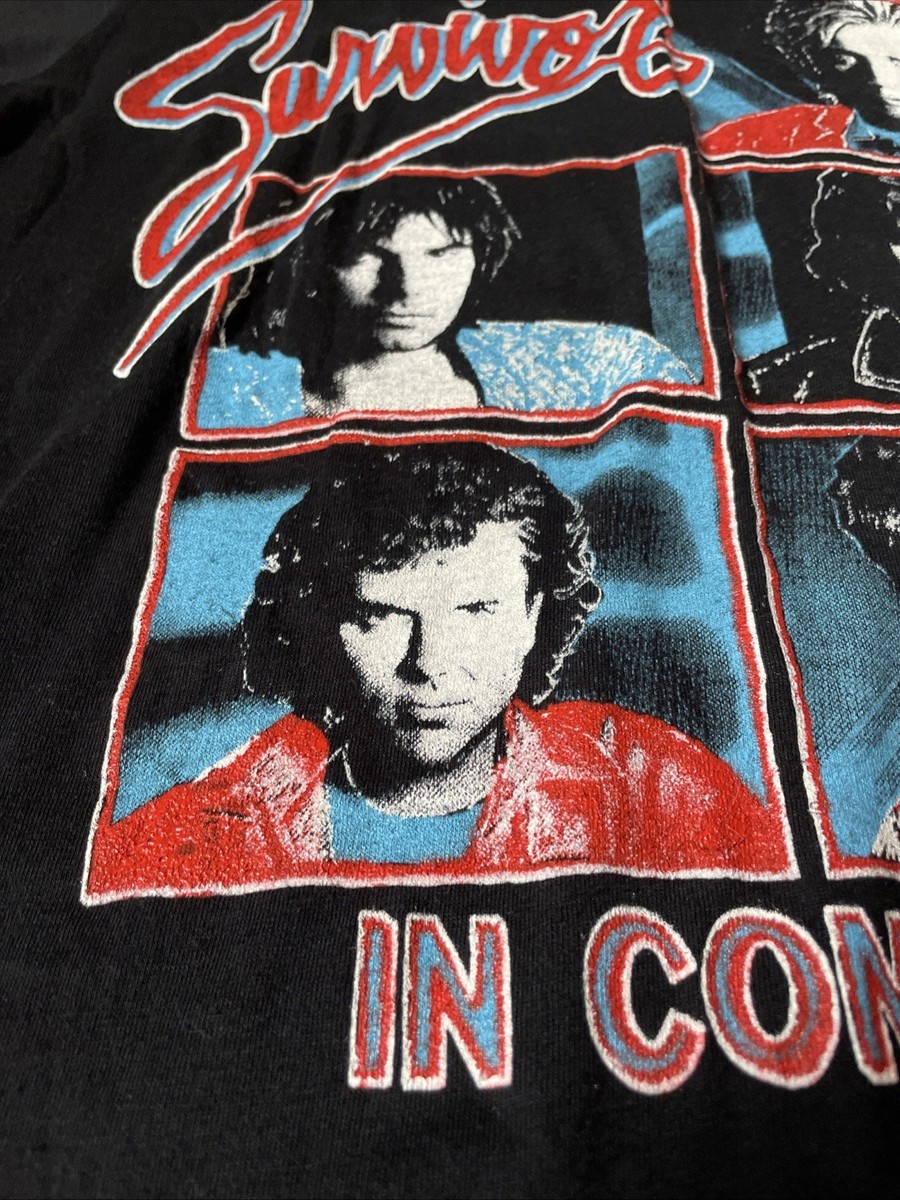 Vintage 80s Survivor Band Tour Shirt Tee Eye Of The Tiger Size M