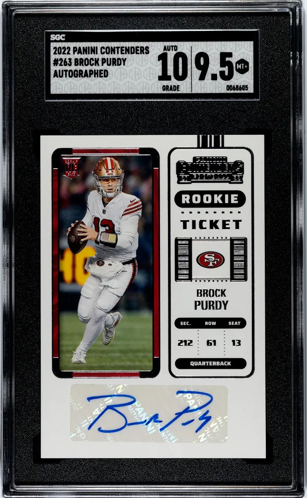 2022 Panini Contenders Brock Purdy #263 Autograph SGC 9.5 Auto 10
