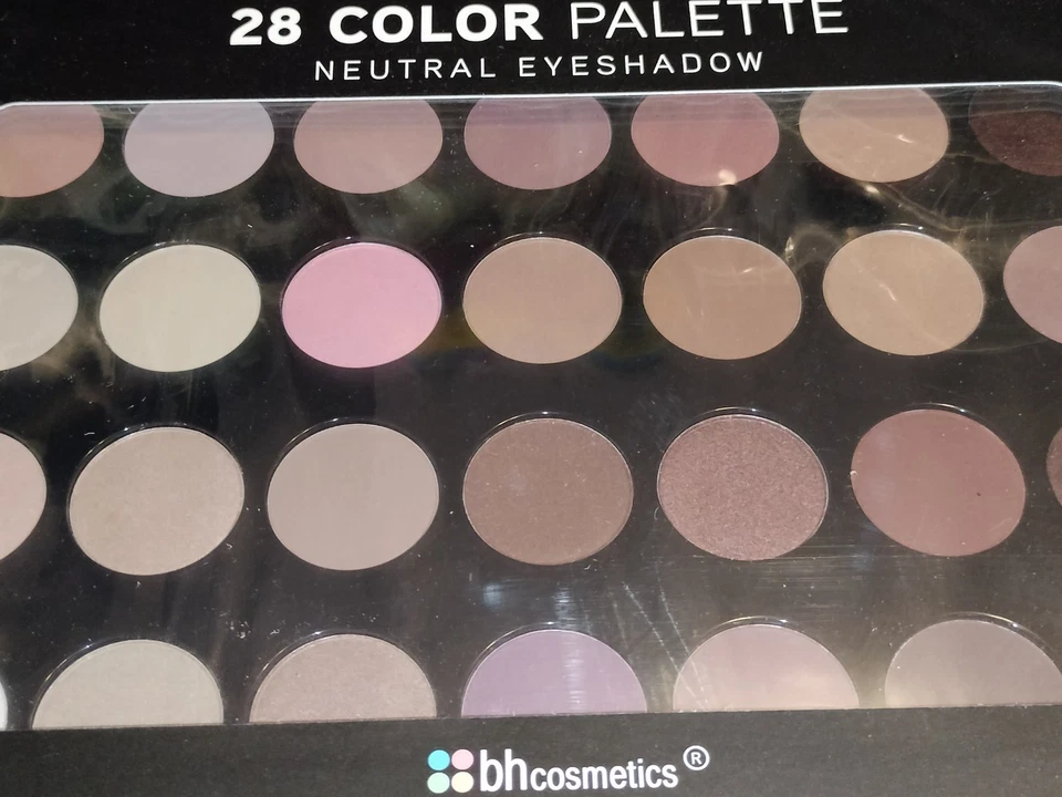 bh cosmetics neutral eyeshadow 28 color palette brand new in the box full size - Image 2 of 3