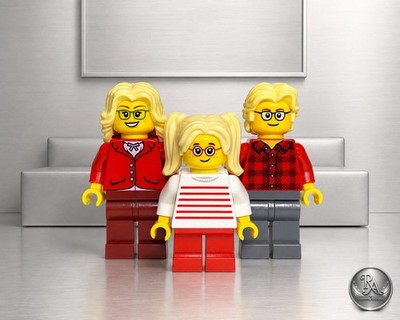 LEGO  Minifiguren   SET - Familie Mama Papa Kind Oma Opa Brille Brillenträger