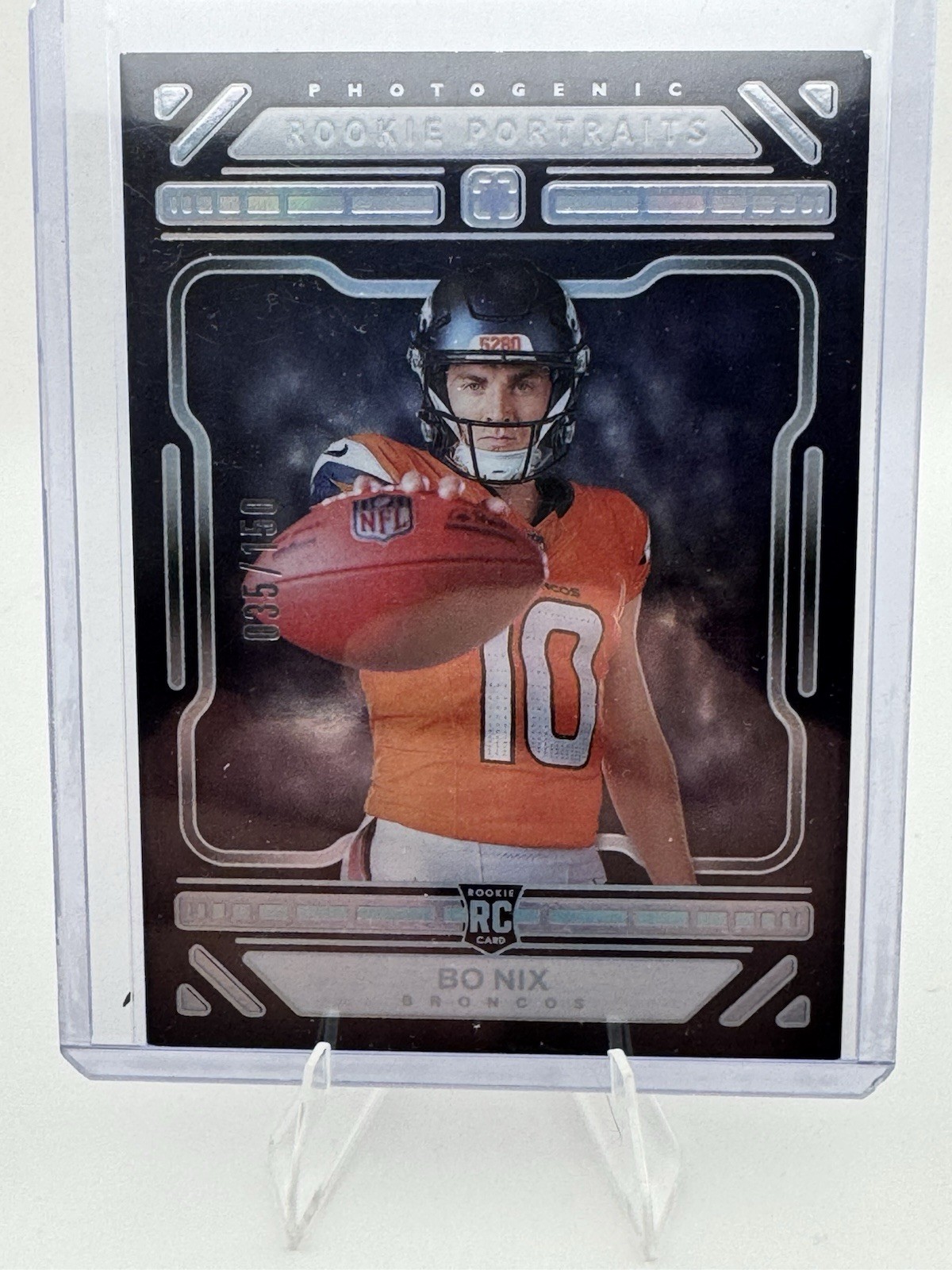 2024 Panini Photogenic - Rookie Portrait Bo Nix #196 Silver /150 (RC)