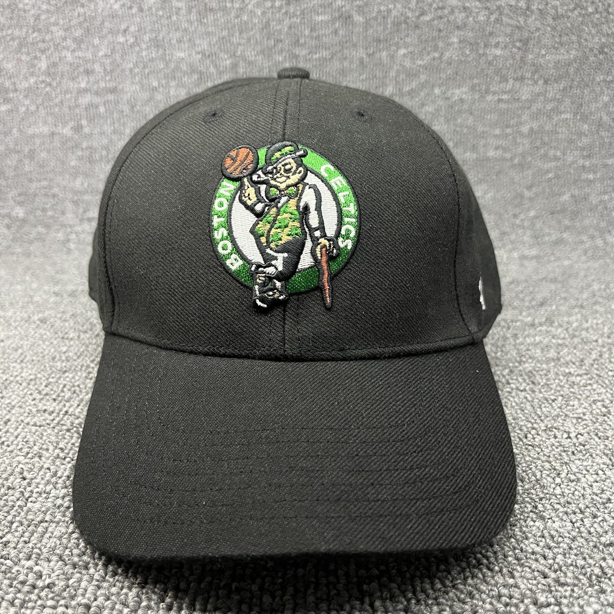 Boston Celtics '47 Brand Black Snapback Hat Cap Leprechaun Logo OSFA