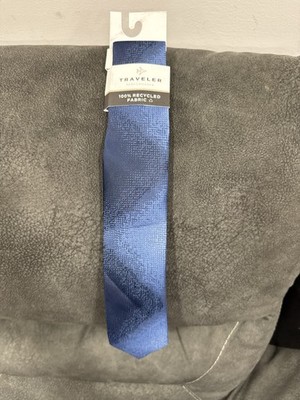 Van Heusen Traveler Performance Blue Tie   100% Recycled Fabric, New w/ Tags