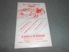 Model A Ford Original Brochure Super Valve-in-head Conversion Ambler Ford Pa