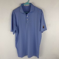 Holderness Bourne Men's Golf Performance Polo Tailored Fit Stripe Large Read