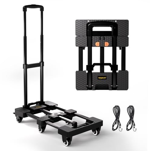 Camion Manuale Pieghevole Resistente 500lbs, Carrello Carrello Portatile con 6 Ruote, Collassa - Foto 3 di 8
