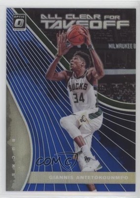 2019-20 Panini Donruss Optic Blue Prizm 5/49 Giannis Antetokounmpo #6 x3y