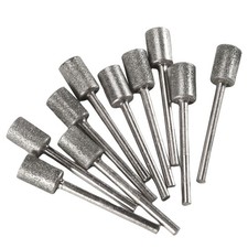 10 StüCk Diamant Bit Diamant Schleif Bits Kopf 1/8 Schaft 8Mm Zylinder Kopf4076
