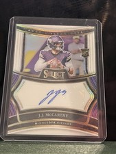 2024 Panini Select - Rookie Signatures J.J. McCarthy #RSP-JMY White Prizm /35...
