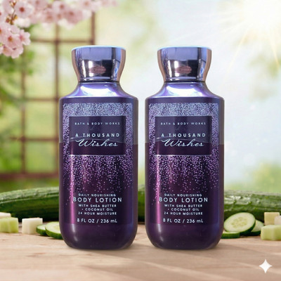 Bath & Body Works - A Thousand Wishes Super Smooth Body Lotion 8 oz [2 Pack]