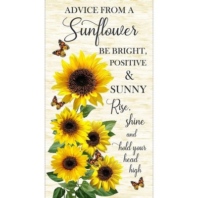 Timeless Treasures Advice From a Sunflower Panel - 24 inches