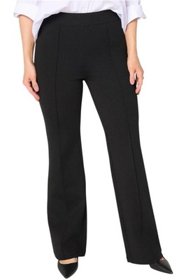 Studio Park x Sandra Bennett Women's Pull-On Ponte Flare Pant Black