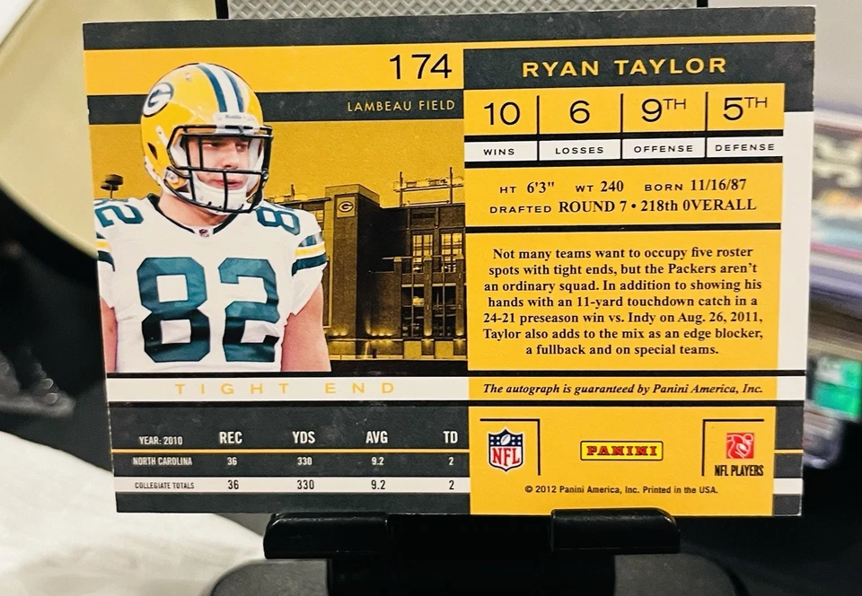 2011 Playoff Contenders - Rookie Ticket AUTO Ryan Taylor #174 - PACKERS - Image 2 of 2