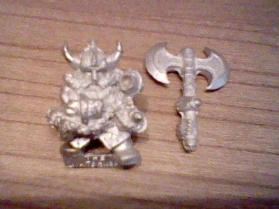 Zwerge The White Dwarf Grombrindal - 1 Zinn Miniatur mit Base - Warhammer 1996