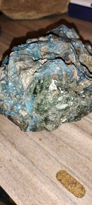 3.5'' HAND COLLECTED BEAUTIFUL NATURAL CHRYSOCOLLA ON STONE MATRIX AZ USA 83.2g *