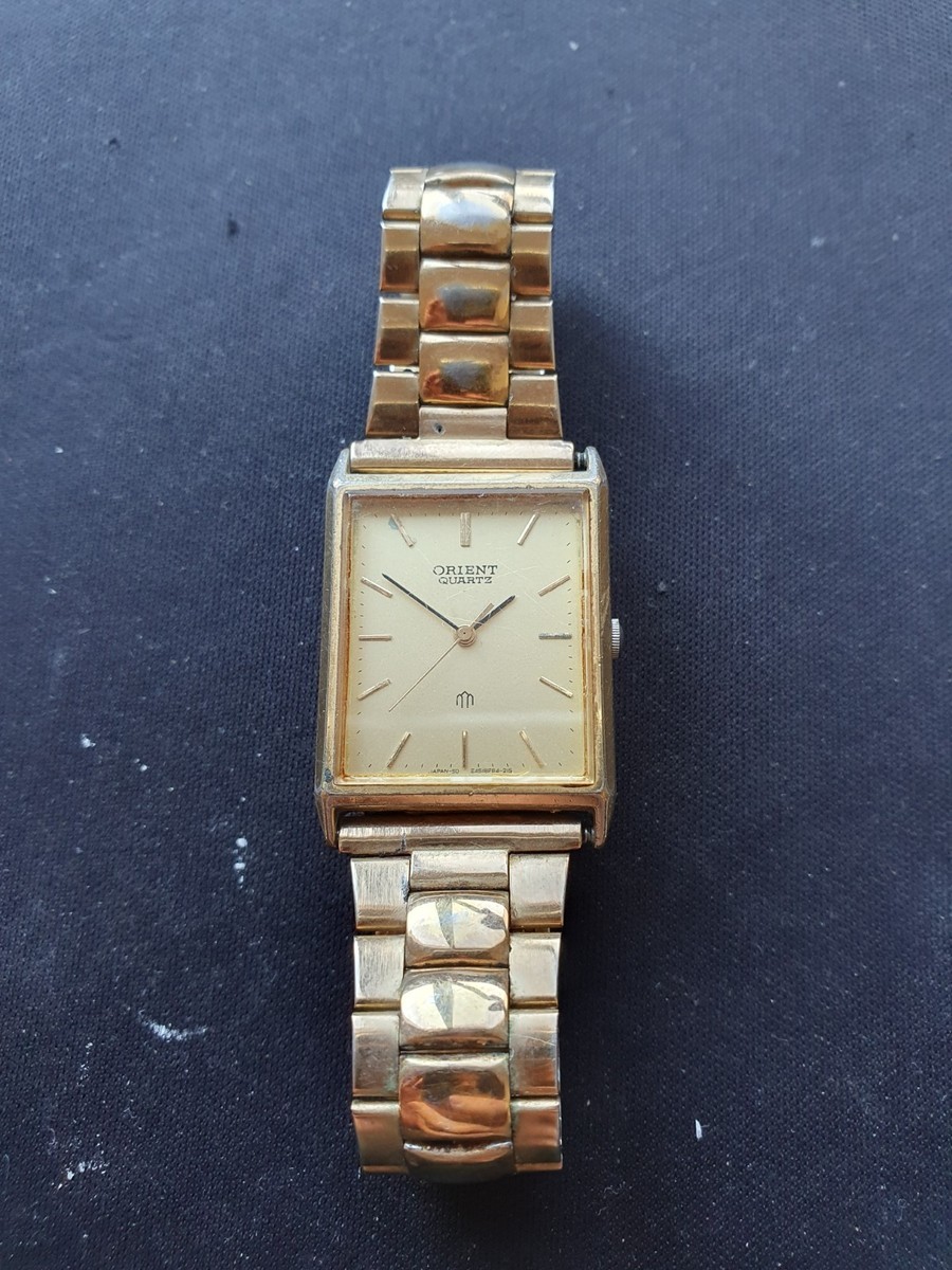 Vintage Orient Quartz Tank Gold Tone Japan Beautiful Watch | eBay