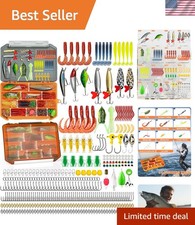 Ultimate 380-Piece Fishing Bait Kit with Durable Tackle Box - Perfect Gift!