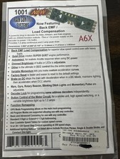 Train Control Systems HO 1001 A6X 6 Function BEMF Decoder Athearn, Atlas KATO