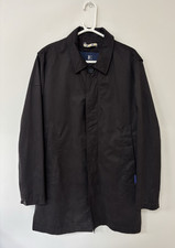 Superdry Idris Elba Leading Man Jacket Black Mac Coat Men's Large