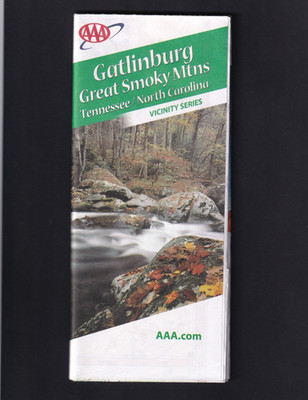GATLINBURG GREAT SMOKY MOUNTAINS TENN NC 2011 AAA Vicinity Series Fold Out Map