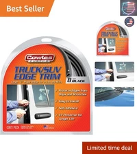 Universal Fit 8 ft Black PVC Edge Guards - Protects Against Dings & Scratches