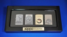 Limited Premium Zippo Set of 4 Collectible Lighters, Black Finish, New