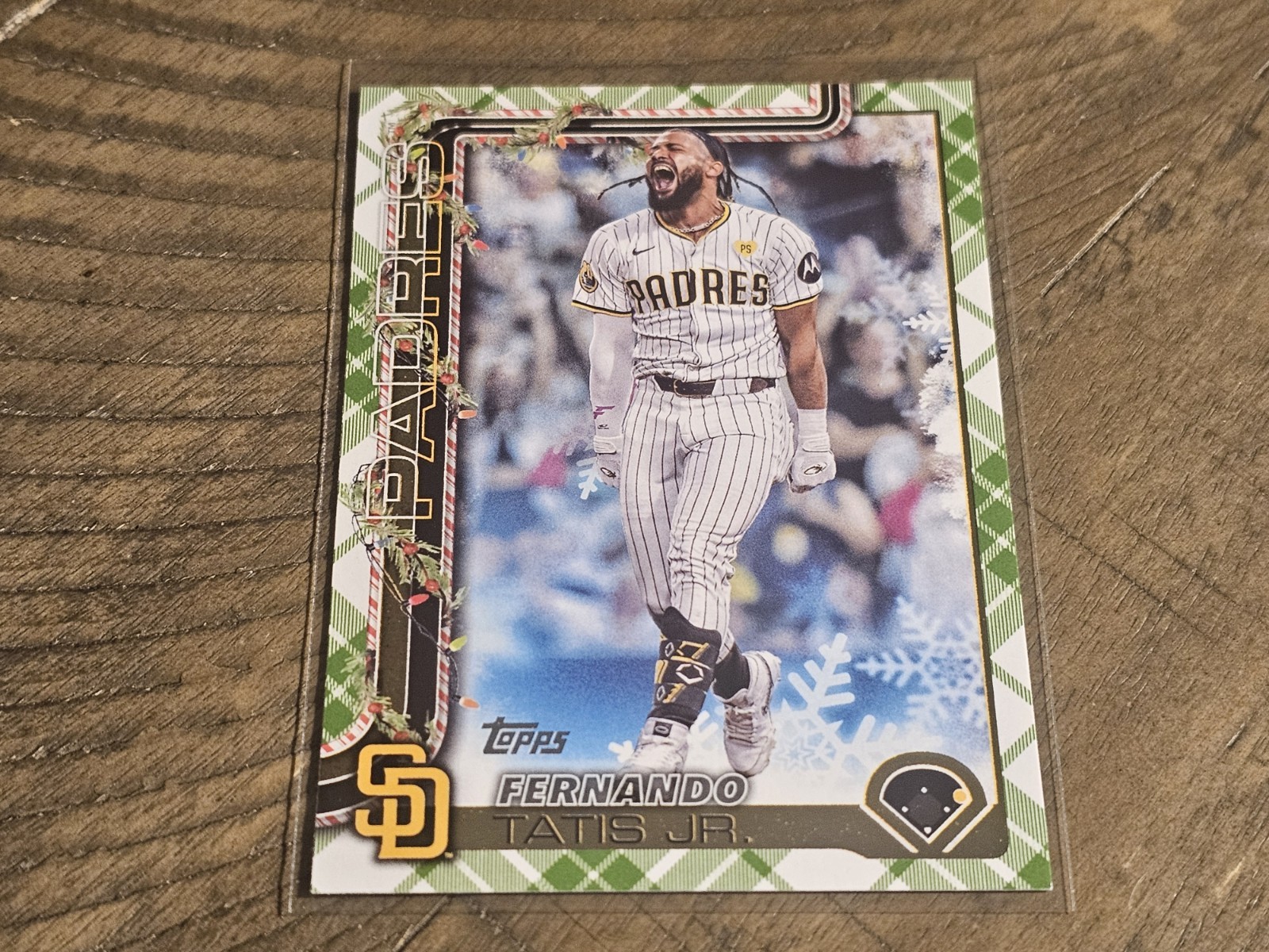 2025 Topps Holiday #H170 Fernando Tatis Jr Green Plaid Nmmt