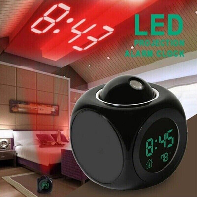 LED Display LED Projektionsuhr Temperatur Projektor Alarm Smart Time Digital
