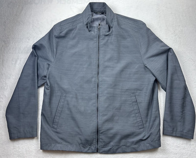 Alfani Mens Lightweight Twill Bomber Jacket, Grey, XXL