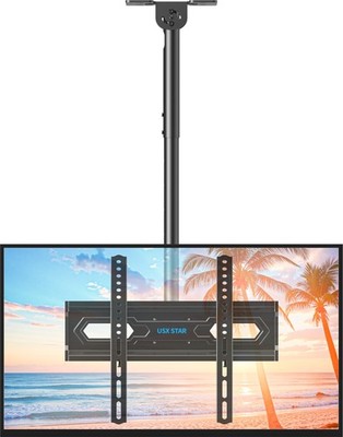 USX STAR 26-65'' TV Ceiling Mount, Full Motion Swivel, Height Adjust, 110 Lbs