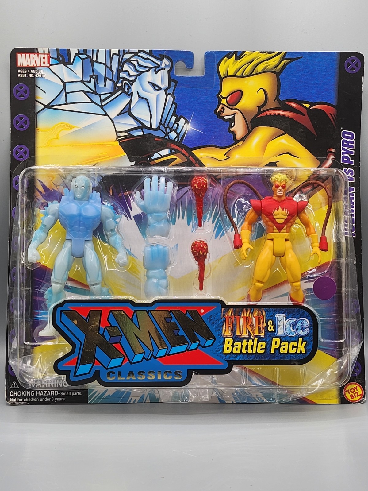 RARE 2001 Toy Biz Marvel X-Men Classics Battle Pack Fire & I