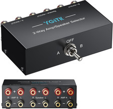 Audio Stereo Switch 2 Ingressi/Uscite,Commutatore Audio Bidirezionale a Banana P