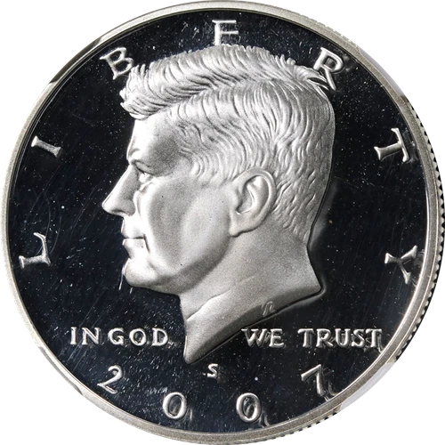 2007-S Kennedy Half Dollar Silver Proof NGC PF70 UCAM Superb Eye Appeal